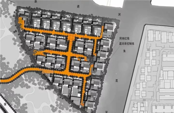 王字型路網(wǎng)造分解人流，保證入口私密性